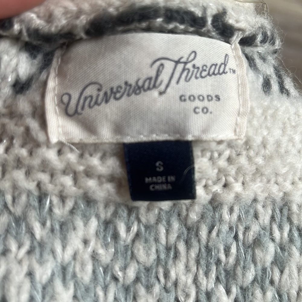 UNIVERSAL Thread duster cardigan sweater size S wool blend chunky knit - Picture 6 of 6